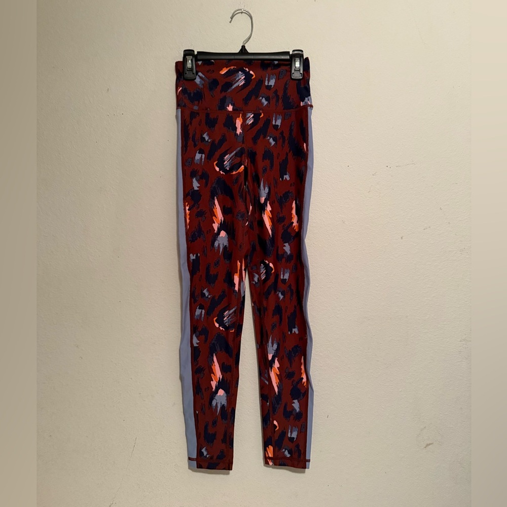 Aerie Leggings - Brown and Blue Pattern
